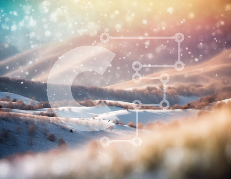 Intra Συλλεκτικό Ξύλινο Παζλ Plywood  4mm - Χειμερινή χώρα των θαυμάτων: Χιονισμένο τοπίο με νιφάδες χιονιού που πέφτουν Σε Ξύλινο Κουτί - Διαστάσεις: 10x10 cm – 25 κομμάτια