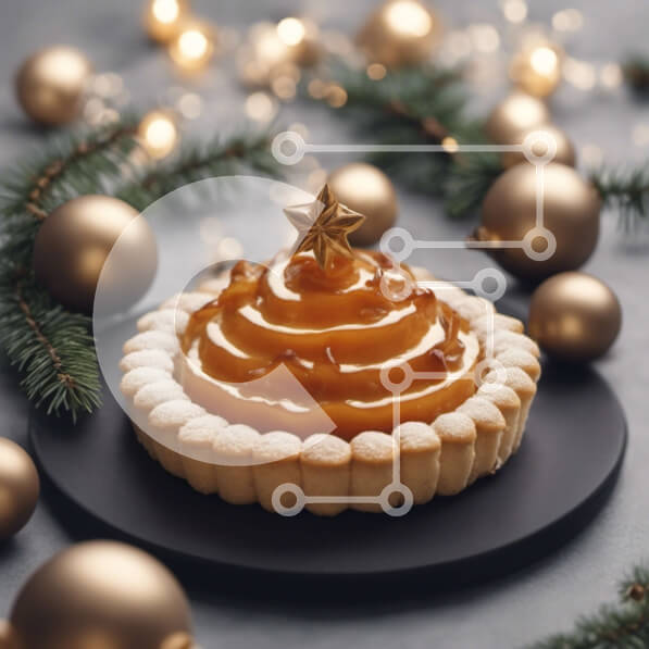 Σετ των 2 Intra Συλλεκτικό Ξύλινο Παζλ Plywood  4mm - Χρυσό ζαχαροπλαστείο με πορτοκαλί αστέρι και χριστουγεννιάτικα στολίδια Σε Ξύλινο Κουτί - Διαστάσεις: 10x10 cm – 25 κομμάτια