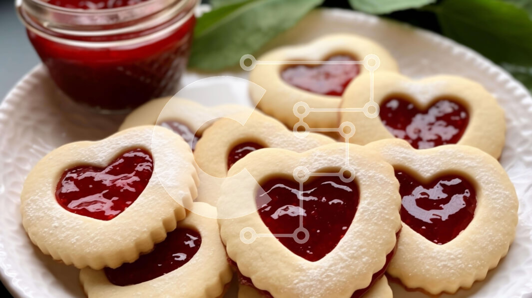 Σετ των 2 Intra Συλλεκτικό Ξύλινο Παζλ Plywood  4mm - Μπισκότα σε σχήμα καρδιάς με βάζα μαρμελάδας Σε Ξύλινο Κουτί - Διαστάσεις: 10x10 cm – 25 κομμάτια