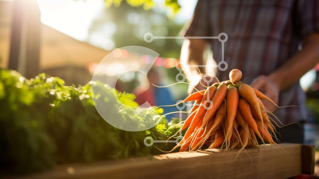 Σετ των 2 Intra Συλλεκτικό Ξύλινο Παζλ Plywood  4mm - Φρέσκα καρότα και λαχανικά σε ένα τραπέζι Σε Ξύλινο Κουτί - Διαστάσεις: 10x10 cm – 25 κομμάτια