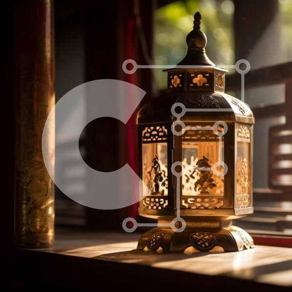 Intra Συλλεκτικό Ξύλινο Παζλ Plywood  4mm - Περίπλοκη διακόσμηση φαναριού στο περβάζι παραθύρου Σε Ξύλινο Κουτί - Διαστάσεις Puzzle: 10x10 cm – 25 κομμάτια