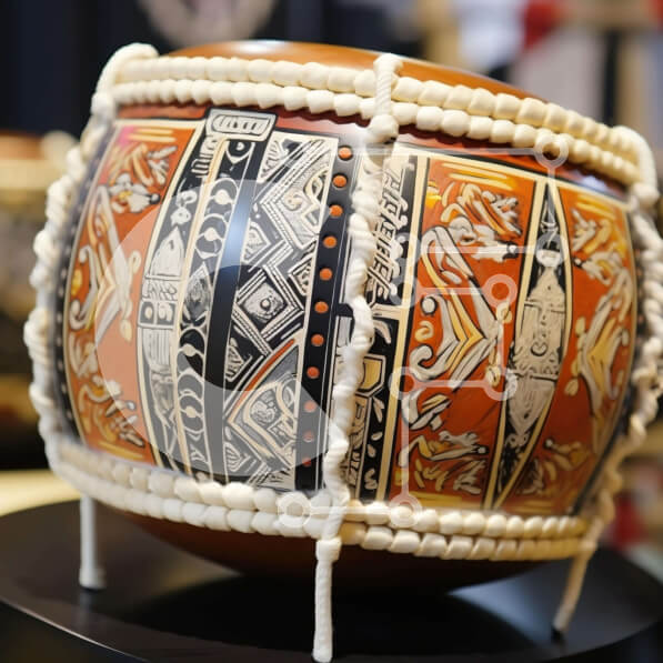 Intra Συλλεκτικό Ξύλινο Παζλ Plywood  4mm - Πολύχρωμο τύμπανο στην οθόνη Σε Ξύλινο Κουτί - Διαστάσεις Puzzle: 10x10 cm – 25 κομμάτια