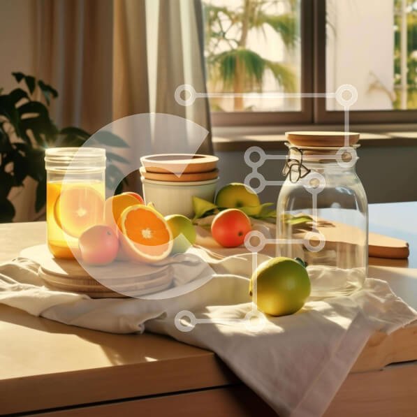 Σετ των 2 Intra Συλλεκτικό Ξύλινο Παζλ Plywood  4mm - Ποικιλία ποτών σε ξύλινο τραπέζι Σε Ξύλινο Κουτί - Διαστάσεις: 10x10 cm – 25 κομμάτια