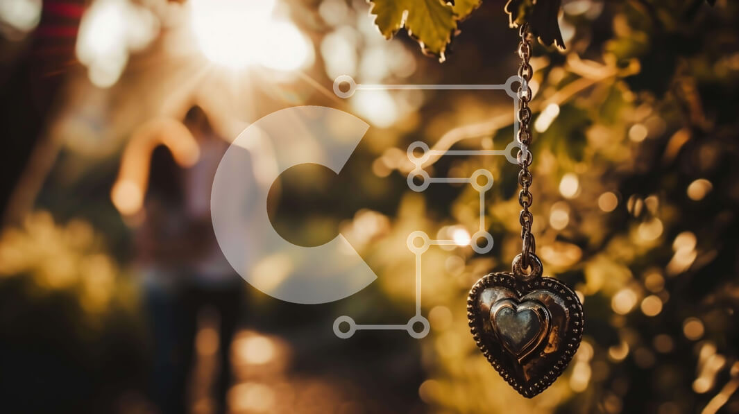 Intra Συλλεκτικό Ξύλινο Παζλ Plywood  4mm - Ρομαντικό ζευγάρι που περπατά σε ένα ηλιόλουστο δάσος Σε Ξύλινο Κουτί - Διαστάσεις: 10x10 cm – 25 κομμάτια