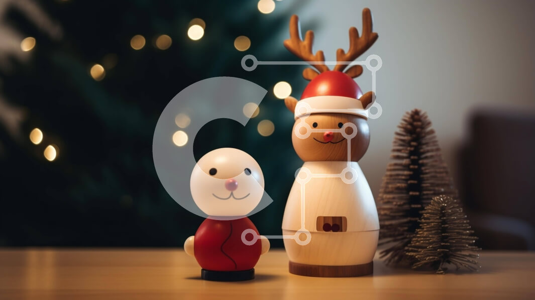 Intra Συλλεκτικό Ξύλινο Παζλ Plywood  4mm - Ξύλινα ειδώλια σε ένα τραπέζι Σε Ξύλινο Κουτί - Διαστάσεις Puzzle: 10x10 cm – 25 κομμάτια