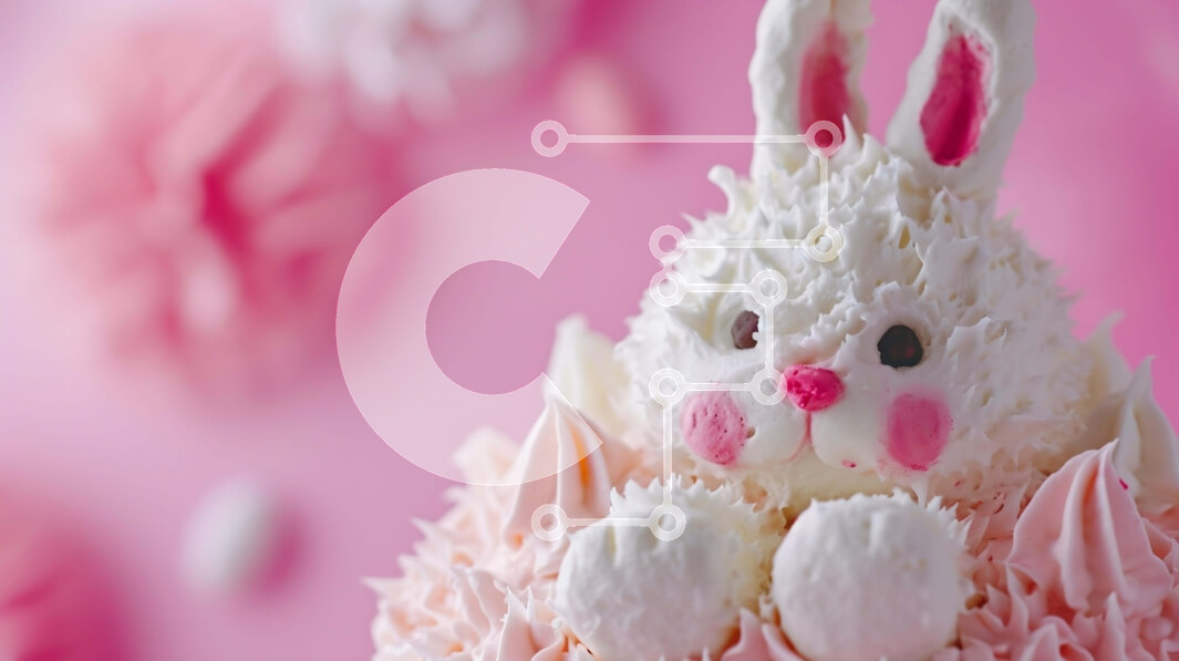 Σετ των 2 Intra Συλλεκτικό Ξύλινο Παζλ Plywood  4mm - Λευκό κέικ λαγουδάκι με ροζ πάγωμα Σε Ξύλινο Κουτί - Διαστάσεις: 10x10 cm – 25 κομμάτια