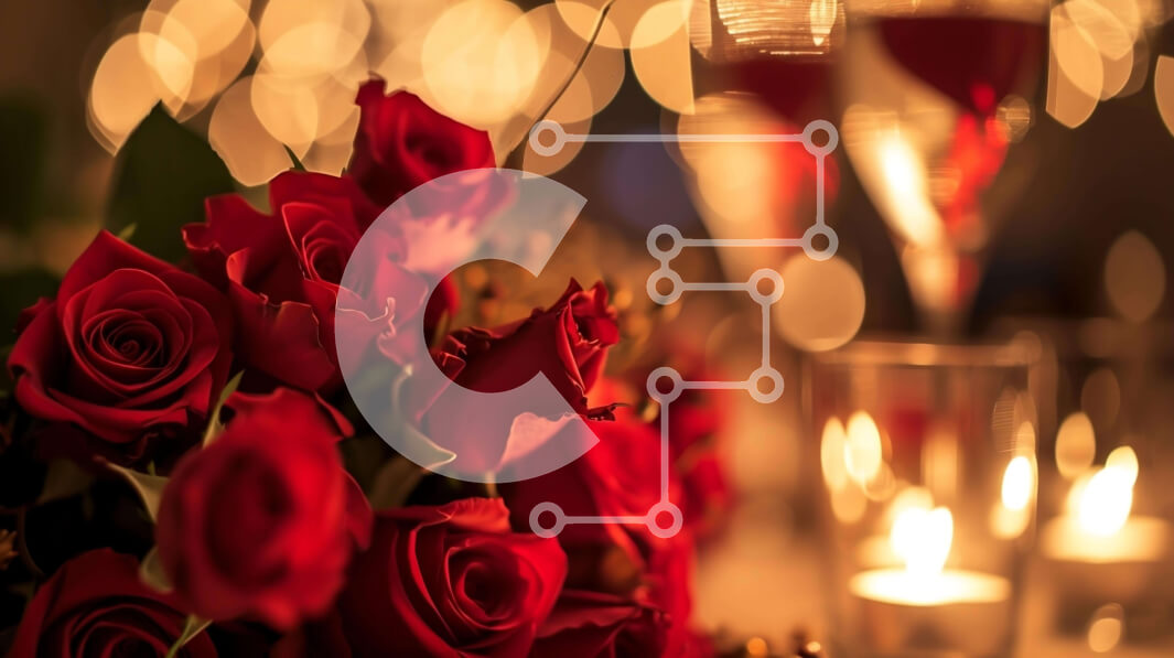 Intra Συλλεκτικό Ξύλινο Παζλ Plywood  4mm - Ρομαντικό σκηνικό για την ημέρα του Αγίου Βαλεντίνου με τριαντάφυλλα, κεριά και κρασί Σε Ξύλινο Κουτί - Διαστάσεις Puzzle: 10x10 cm – 25 κομμάτια