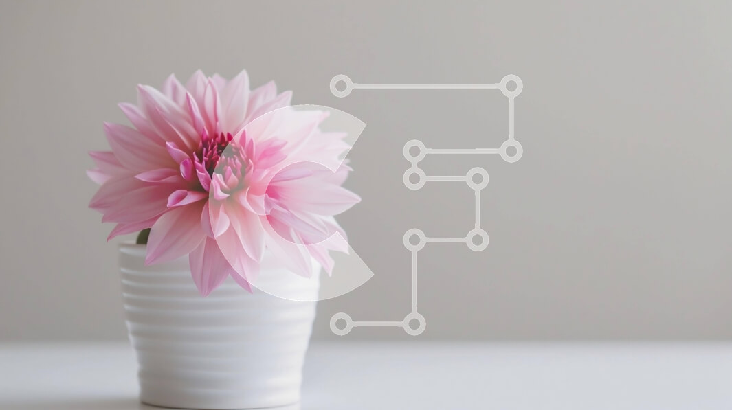 Intra Συλλεκτικό Ξύλινο Παζλ Plywood  4mm - Μονό ροζ λουλούδι σε λευκό βάζο Σε Ξύλινο Κουτί - Διαστάσεις: 10x10 cm – 25 κομμάτια