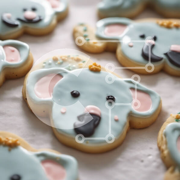 Σετ των 2 Intra Συλλεκτικό Ξύλινο Παζλ Plywood  4mm - Μπισκότα με διακοσμητικά με θέμα τον ελέφαντα Σε Ξύλινο Κουτί - Διαστάσεις: 10x10 cm – 25 κομμάτια