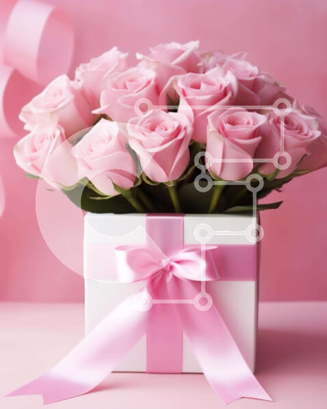 Intra Συλλεκτικό Ξύλινο Παζλ Plywood  4mm - Ροζ τριαντάφυλλα σε κουτί - Όμορφο δώρο για κάποιον ξεχωριστό Σε Ξύλινο Κουτί - Διαστάσεις Puzzle: 10x10 cm – 25 κομμάτια