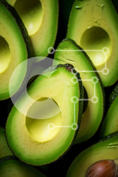 Σετ των 2 Intra Συλλεκτικό Ξύλινο Παζλ Plywood  4mm - Κοντινό πλάνο μισών αβοκάντο στοιβαγμένα μαζί με ξηρούς καρπούς Σε Ξύλινο Κουτί - Διαστάσεις: 10x10 cm – 25 κομμάτια