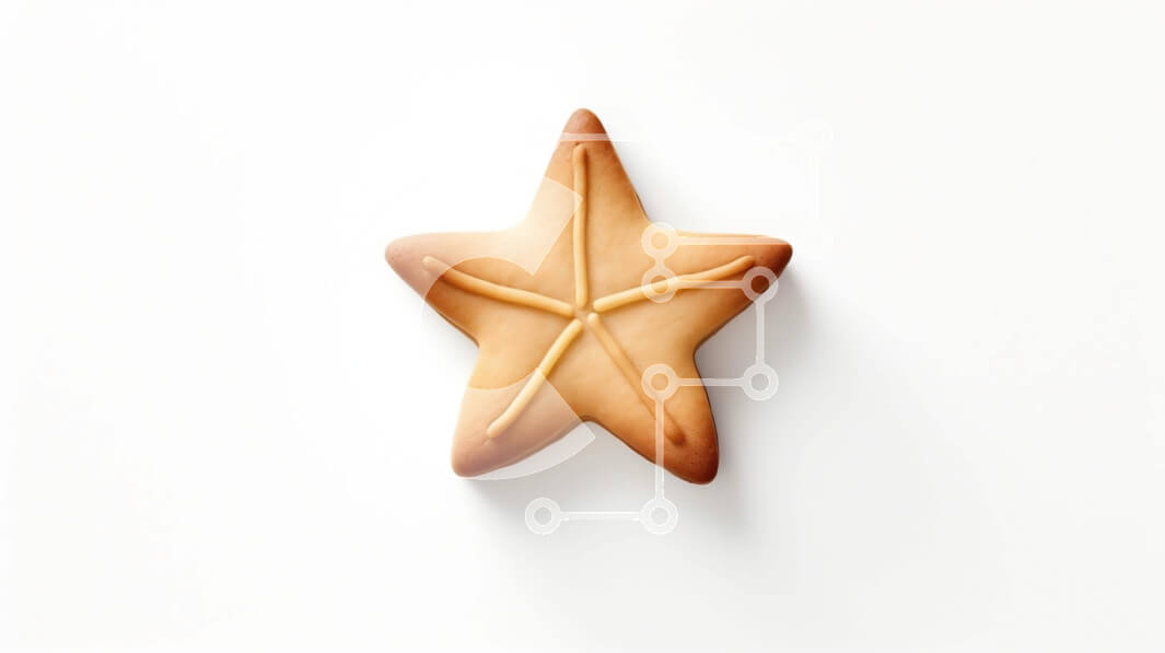 Σετ των 2 Intra Συλλεκτικό Ξύλινο Παζλ Plywood  4mm - Μπισκότο σε σχήμα αστεριού σε λευκό φόντο Σε Ξύλινο Κουτί - Διαστάσεις: 10x10 cm – 25 κομμάτια