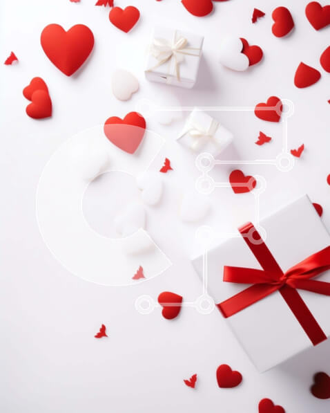 Intra Συλλεκτικό Ξύλινο Παζλ Plywood  4mm - Κουτί δώρου για την ημέρα του Αγίου Βαλεντίνου με καρδιές Σε Ξύλινο Κουτί - Διαστάσεις Puzzle: 10x10 cm – 25 κομμάτια