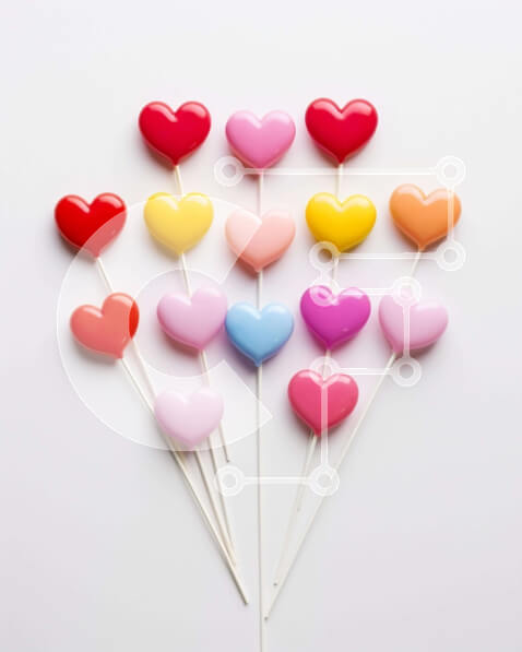 Intra Συλλεκτικό Ξύλινο Παζλ Plywood  4mm - Πολύχρωμο μπουκέτο με γλειφιτζούρια σε σχήμα καρδιάς Σε Ξύλινο Κουτί - Διαστάσεις: 10x10 cm – 25 κομμάτια