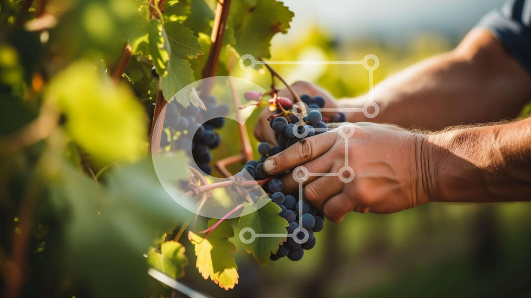 Σετ των 2 Intra Συλλεκτικό Ξύλινο Παζλ Plywood  4mm - Συγκομιδή σταφυλιών σε έναν αμπελώνα Σε Ξύλινο Κουτί - Διαστάσεις: 10x10 cm – 25 κομμάτια