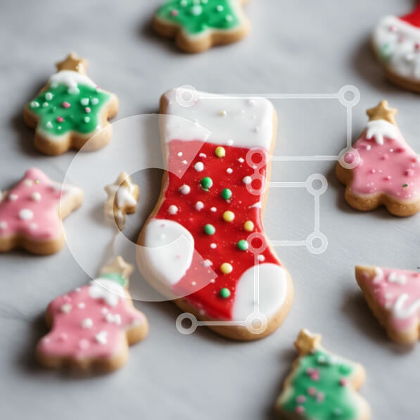 Σετ των 2 Intra Συλλεκτικό Ξύλινο Παζλ Plywood  4mm - Πολύχρωμα διακοσμημένα μπισκότα με γλάσο και πασπάλισμα Σε Ξύλινο Κουτί - Διαστάσεις: 10x10 cm – 25 κομμάτια