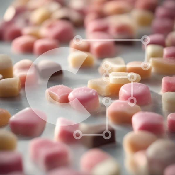 Σετ των 2 Intra Συλλεκτικό Ξύλινο Παζλ Plywood  4mm - Ποικιλία καραμέλες σε αλουμινόχαρτο Σε Ξύλινο Κουτί - Διαστάσεις: 10x10 cm – 25 κομμάτια