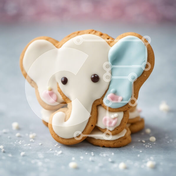 Σετ των 2 Intra Συλλεκτικό Ξύλινο Παζλ Plywood  4mm - Περίτεχνα διακοσμημένη στοίβα μπισκότων με σχήμα ελέφαντα Σε Ξύλινο Κουτί - Διαστάσεις: 10x10 cm – 25 κομμάτια