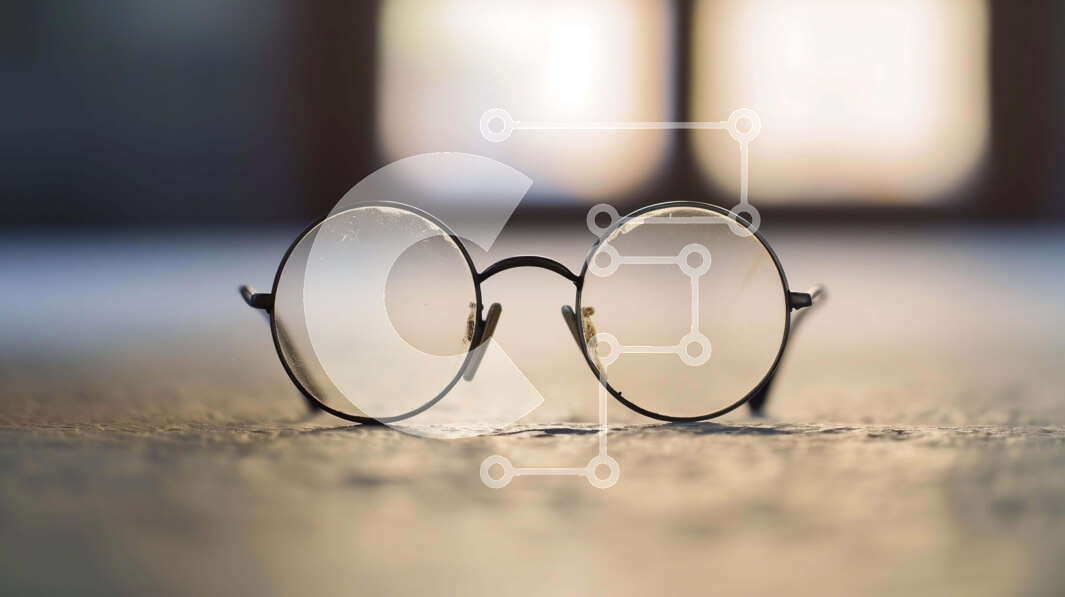 Intra Συλλεκτικό Ξύλινο Παζλ Plywood  4mm - Ζευγάρι γυαλιά στο πάτωμα μπροστά από το ανοιχτό παράθυρο Σε Ξύλινο Κουτί - Διαστάσεις: 10x10 cm – 25 κομμάτια