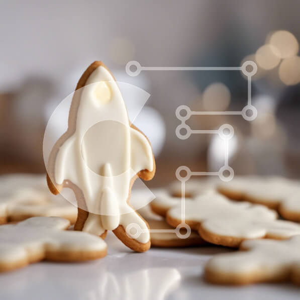 Σετ των 2 Intra Συλλεκτικό Ξύλινο Παζλ Plywood  4mm - Cookies σε σχήμα αεροπλάνου και διαστημόπλοιου Σε Ξύλινο Κουτί - Διαστάσεις: 10x10 cm – 25 κομμάτια