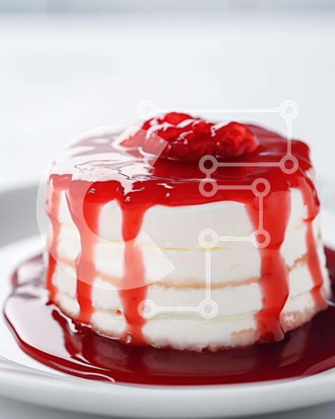 Σετ των 2 Intra Συλλεκτικό Ξύλινο Παζλ Plywood  4mm - Περίτεχνα διακοσμημένο κέικ με φρέσκα φρούτα Σε Ξύλινο Κουτί - Διαστάσεις: 10x10 cm – 25 κομμάτια