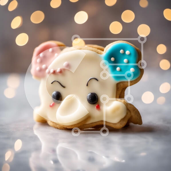 Σετ των 2 Intra Συλλεκτικό Ξύλινο Παζλ Plywood  4mm - Διακόσμηση μπισκότων ελέφαντα με αστραφτερά φωτάκια Σε Ξύλινο Κουτί - Διαστάσεις: 10x10 cm – 25 κομμάτια