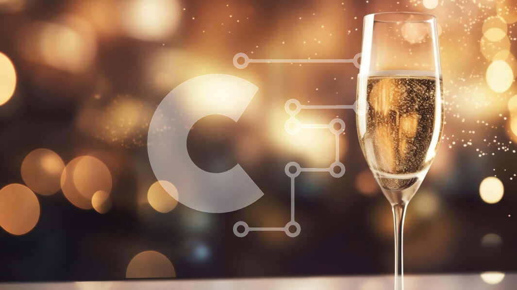 Σετ των 2 Intra Συλλεκτικό Ξύλινο Παζλ Plywood  4mm - Ποτήρι σαμπάνιας με αφρώδες κρασί σε ένα κομψό τραπέζι Σε Ξύλινο Κουτί - Διαστάσεις: 10x10 cm – 25 κομμάτια