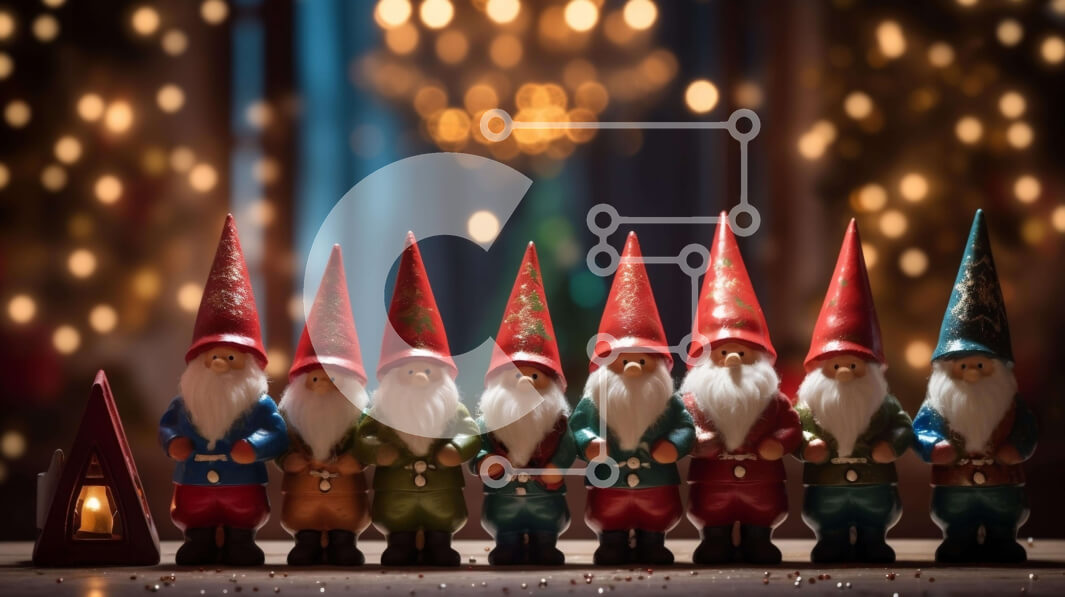 Intra Συλλεκτικό Ξύλινο Παζλ Plywood  4mm - Ομάδα καλικάντζαρων με εορταστικές στολές Σε Ξύλινο Κουτί - Διαστάσεις: 10x10 cm – 25 κομμάτια