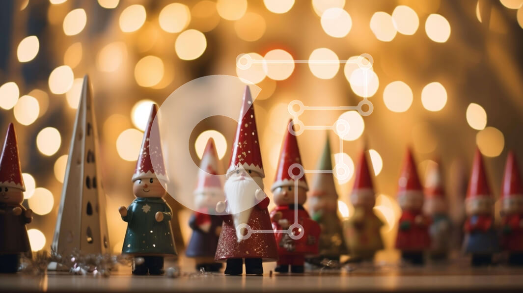 Intra Συλλεκτικό Ξύλινο Παζλ Plywood  4mm - Ξύλινα αγαλματίδια σε εορταστικό σκηνικό Σε Ξύλινο Κουτί - Διαστάσεις Puzzle: 10x10 cm – 25 κομμάτια