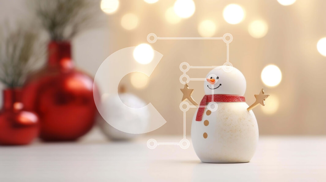 Intra Συλλεκτικό Ξύλινο Παζλ Plywood  4mm - Διακοσμήσεις με ειδώλια χιονάνθρωπου για την εορταστική περίοδο Σε Ξύλινο Κουτί - Διαστάσεις: 10x10 cm – 25 κομμάτια