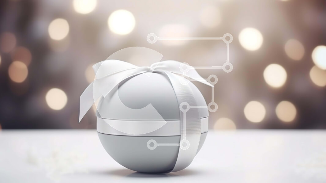 Intra Συλλεκτικό Ξύλινο Παζλ Plywood  4mm - Πασχαλινό αυγό με άσπρη κορδέλα και φόντο Bokeh Σε Ξύλινο Κουτί - Διαστάσεις Puzzle: 10x10 cm – 25 κομμάτια