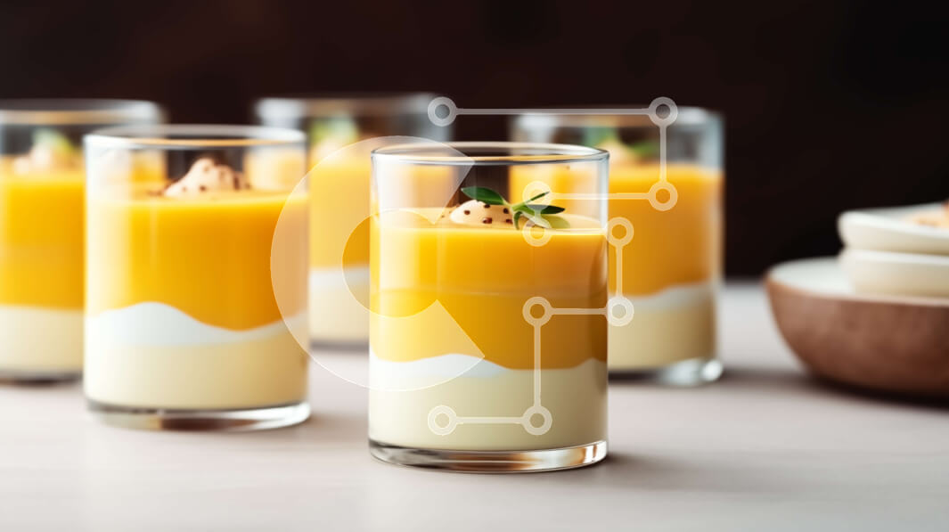 Σετ των 2 Intra Συλλεκτικό Ξύλινο Παζλ Plywood  4mm - Διάφορα επιδόρπια σε διάφανα ποτήρια με σαντιγί και φύλλα μέντας Σε Ξύλινο Κουτί - Διαστάσεις: 10x10 cm – 25 κομμάτια