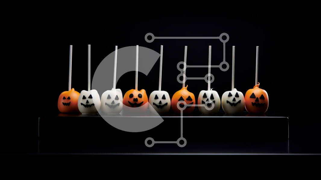 Σετ των 2 Intra Συλλεκτικό Ξύλινο Παζλ Plywood  4mm - Cake Pops με κολοκυθάκια για το Halloween Σε Ξύλινο Κουτί - Διαστάσεις: 10x10 cm – 25 κομμάτια