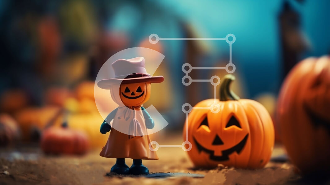 Intra Συλλεκτικό Ξύλινο Παζλ Plywood  4mm - Φιγούρα κολοκύθας παιχνίδι ανάμεσα σε κολοκύθες Σε Ξύλινο Κουτί - Διαστάσεις Puzzle: 10x10 cm – 25 κομμάτια