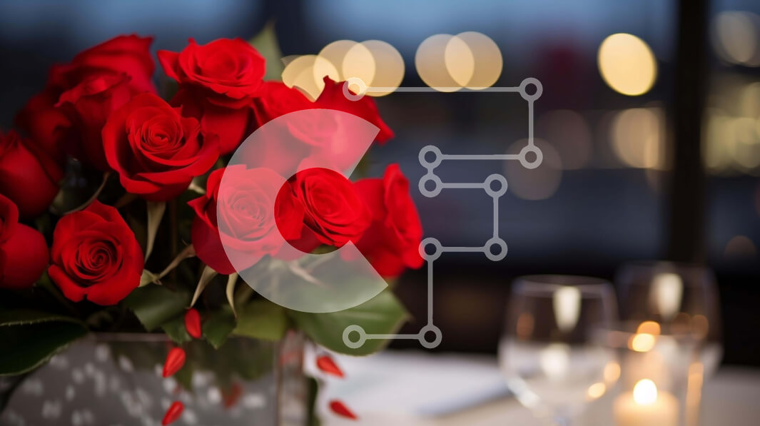 Intra Συλλεκτικό Ξύλινο Παζλ Plywood  4mm - Επιτραπέζιο με κόκκινα τριαντάφυλλα και κεριά Σε Ξύλινο Κουτί - Διαστάσεις Puzzle: 10x10 cm – 25 κομμάτια