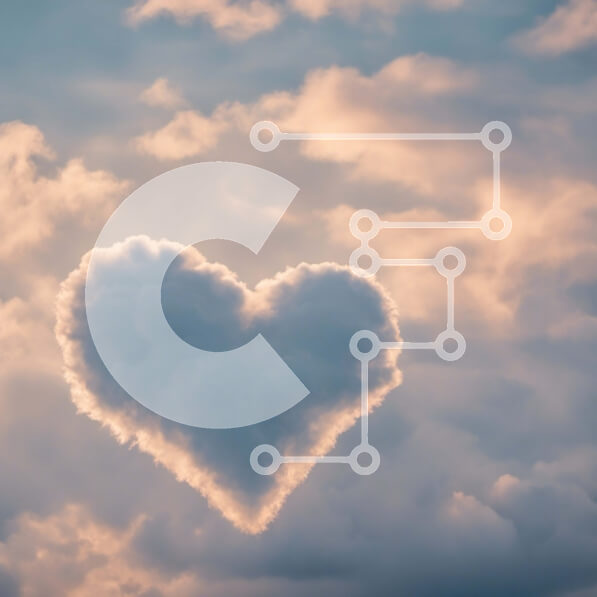 Intra Συλλεκτικό Ξύλινο Παζλ Plywood  4mm - Σύννεφο σε σχήμα καρδιάς στον ουρανό Σε Ξύλινο Κουτί - Διαστάσεις: 10x10 cm – 25 κομμάτια