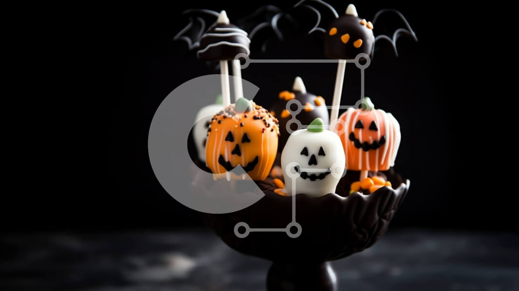 Σετ των 2 Intra Συλλεκτικό Ξύλινο Παζλ Plywood  4mm - Τούρτα σοκολάτας με θέμα το Halloween σκάει σε γυάλινο μπολ Σε Ξύλινο Κουτί - Διαστάσεις: 10x10 cm – 25 κομμάτια