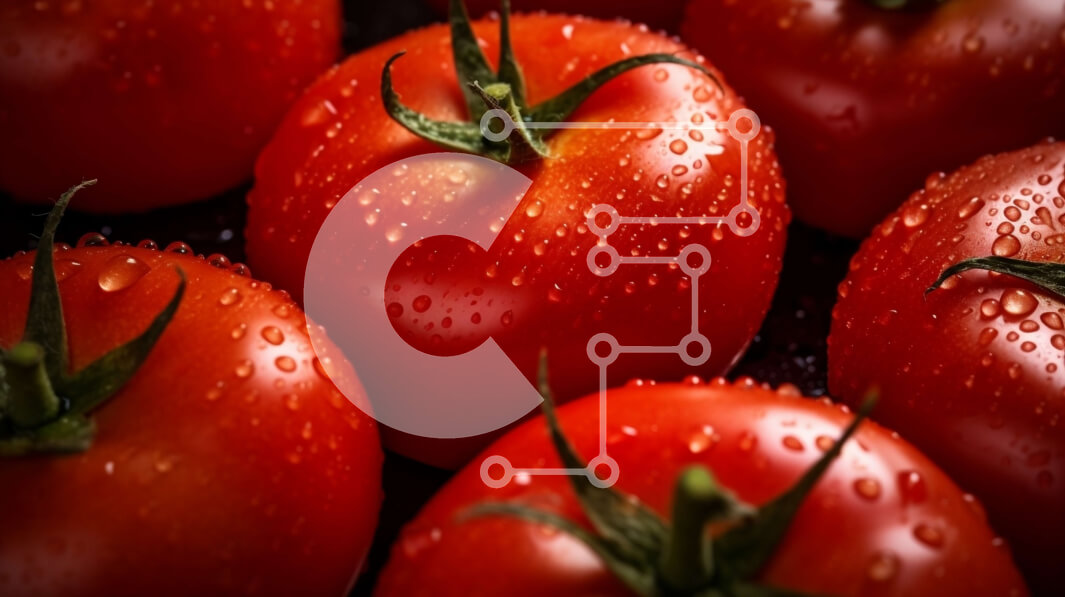 Σετ των 2 Intra Συλλεκτικό Ξύλινο Παζλ Plywood  4mm - Κόκκινες ντομάτες με σταγονίδια νερού Σε Ξύλινο Κουτί - Διαστάσεις: 10x10 cm – 25 κομμάτια