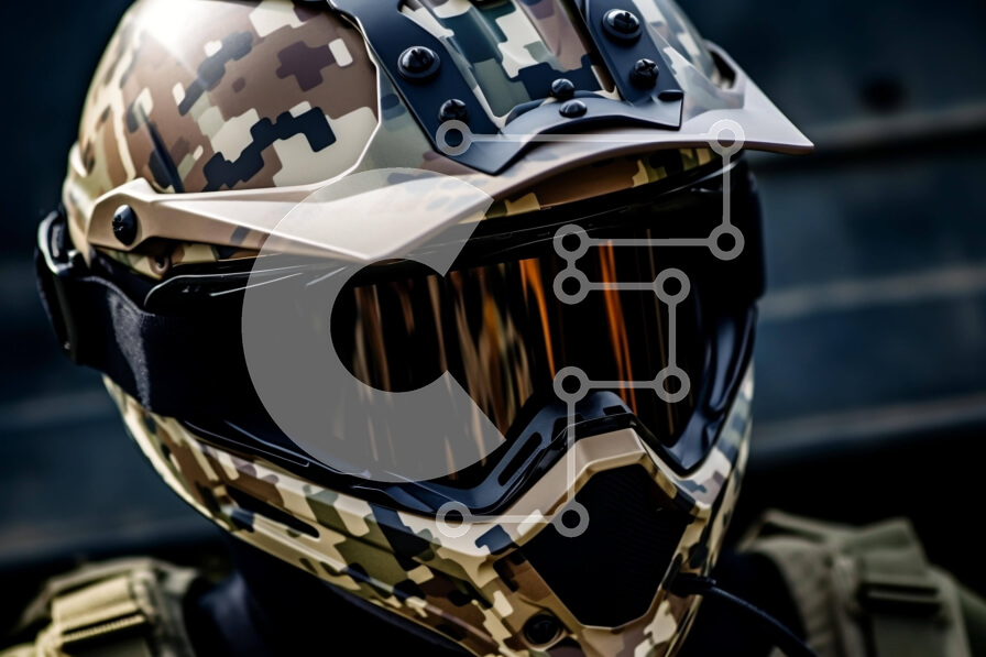 Intra Συλλεκτικό Ξύλινο Παζλ Plywood  4mm - Άνδρας που φορά κράνος παραλλαγής και γυαλιά Σε Ξύλινο Κουτί - Διαστάσεις Puzzle: 10x10 cm – 25 κομμάτια