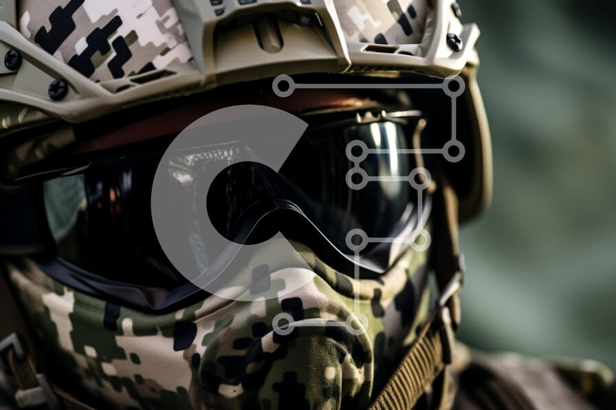 Intra Συλλεκτικό Ξύλινο Παζλ Plywood  4mm - Στρατιώτης με εξοπλισμό παραλλαγής με γυαλιά Σε Ξύλινο Κουτί - Διαστάσεις Puzzle: 10x10 cm – 25 κομμάτια