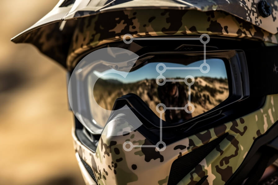 Intra Συλλεκτικό Ξύλινο Παζλ Plywood  4mm - Άτομο με κράνος παραλλαγής και γυαλιά Σε Ξύλινο Κουτί - Διαστάσεις Puzzle: 10x10 cm – 25 κομμάτια