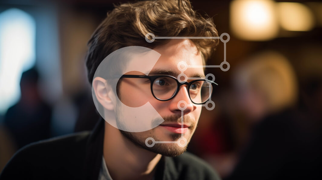 Intra Συλλεκτικό Ξύλινο Παζλ Plywood  4mm - Νεαρός άνδρας που εργάζεται ή σπουδάζει σε ανοιχτό χώρο Σε Ξύλινο Κουτί - Διαστάσεις Puzzle: 10x10 cm – 25 κομμάτια