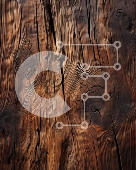 Intra Συλλεκτικό Ξύλινο Παζλ Plywood  4mm - Τραχιά υφή ξεπερασμένης ξύλινης σανίδας - Φωτογραφία από κοντά Σε Ξύλινο Κουτί - Διαστάσεις Puzzle: 10x10 cm – 25 κομμάτια