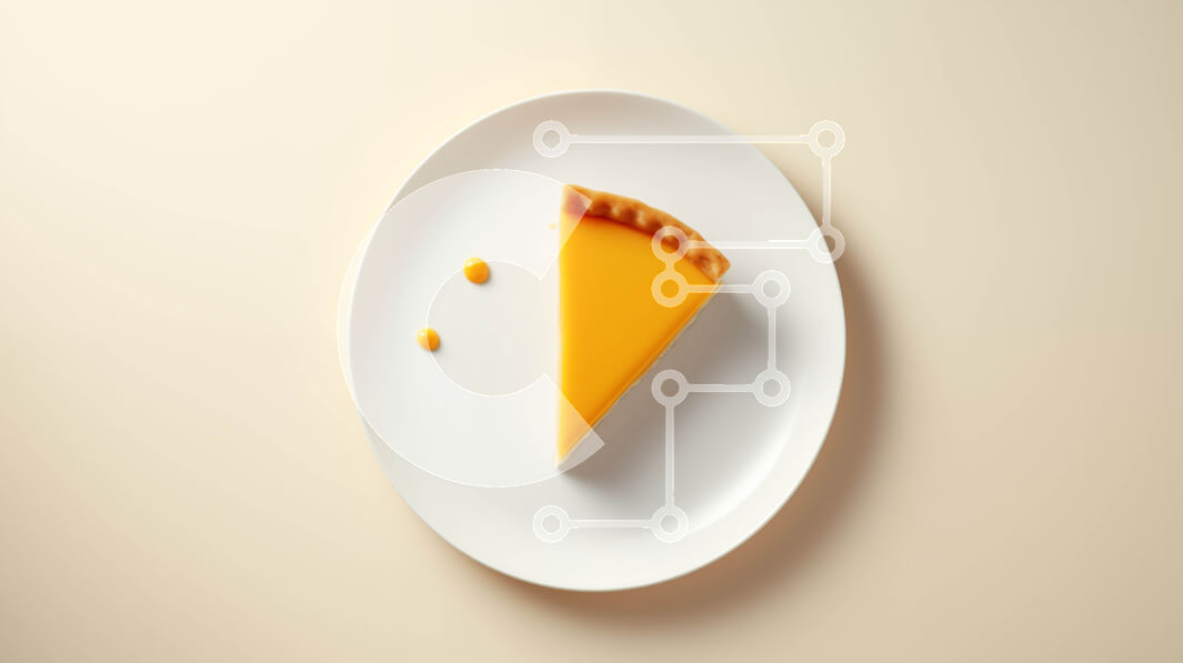 Σετ των 2 Intra Συλλεκτικό Ξύλινο Παζλ Plywood  4mm - Φέτα πίτας με σάλτσα πορτοκαλιού σε ένα άσπρο πιάτο Σε Ξύλινο Κουτί - Διαστάσεις: 10x10 cm – 25 κομμάτια