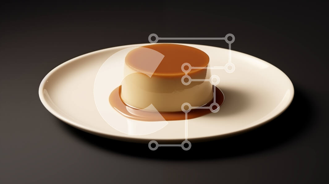 Σετ των 2 Intra Συλλεκτικό Ξύλινο Παζλ Plywood  4mm - Λευκό πιάτο γλυκού με σάλτσα καραμέλας Σε Ξύλινο Κουτί - Διαστάσεις: 10x10 cm – 25 κομμάτια