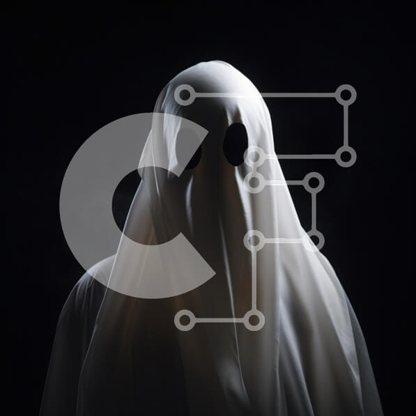 Intra Συλλεκτικό Ξύλινο Παζλ Plywood  4mm - Αποκριάτικη στολή φάντασμα με μαύρους κύκλους στο πρόσωπο Σε Ξύλινο Κουτί - Διαστάσεις: 10x10 cm – 25 κομμάτια