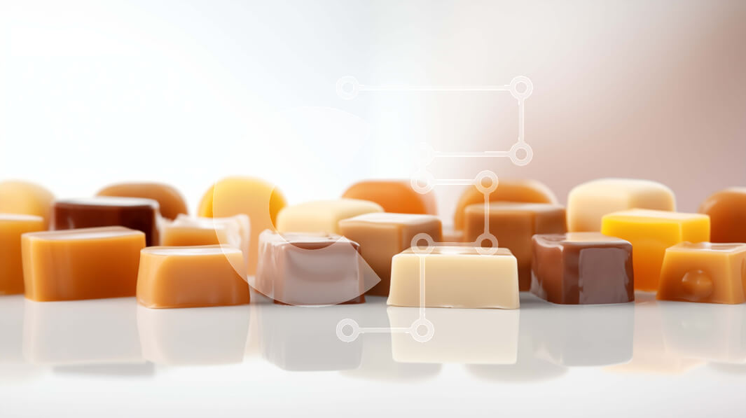 Σετ των 2 Intra Συλλεκτικό Ξύλινο Παζλ Plywood  4mm - Πολύχρωμοι κύβοι καραμέλας σε ένα τραπέζι Σε Ξύλινο Κουτί - Διαστάσεις: 10x10 cm – 25 κομμάτια