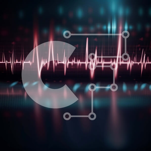 Intra Συλλεκτικό Ξύλινο Παζλ Plywood  4mm - Εντυπωσιακή εικόνα μιας γραμμής χτύπου της καρδιάς σε σκούρο φόντο Σε Ξύλινο Κουτί - Διαστάσεις Puzzle: 10x10 cm – 25 κομμάτια