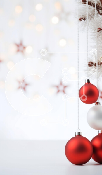 Intra Συλλεκτικό Ξύλινο Παζλ Plywood  4mm - Εορταστικό χριστουγεννιάτικο δέντρο με κόκκινα και λευκά στολίδια Σε Ξύλινο Κουτί - Διαστάσεις: 10x10 cm – 25 κομμάτια