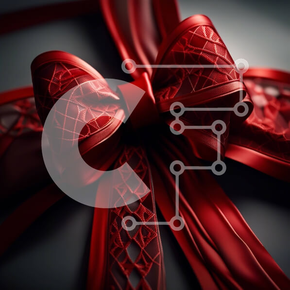 Intra Συλλεκτικό Ξύλινο Παζλ Plywood  4mm - Εορταστικό δώρο με έναν όμορφο κόκκινο φιόγκο Σε Ξύλινο Κουτί - Διαστάσεις: 10x10 cm – 25 κομμάτια